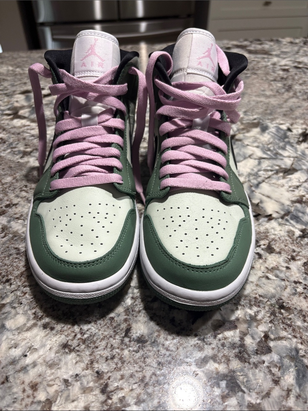 Nike Women’s High-Top Sneakers in Green, Light Green & Pink